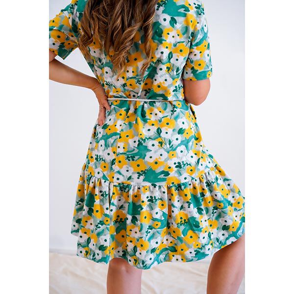 GOTS Baumwolljersey Vögel & Blumen B-Ware | Tula – pastellgrün, image number 8