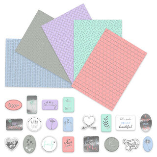 Designkarton mit Stickern Geometric, 