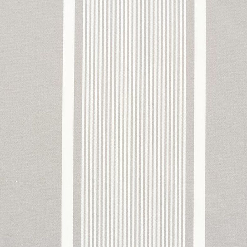 Outdoorstoff Canvas Streifenmix – hellgrau/weiss,  image number 1