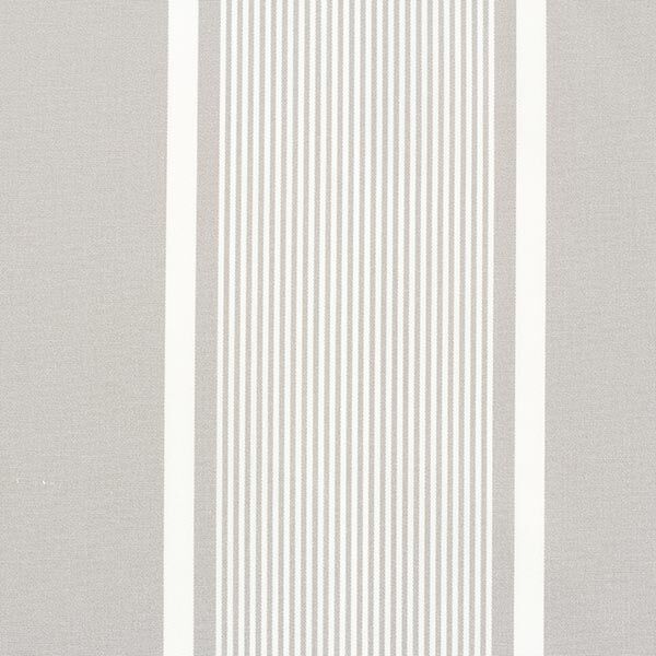 Outdoorstoff Canvas Streifenmix – hellgrau/weiss,  image number 1