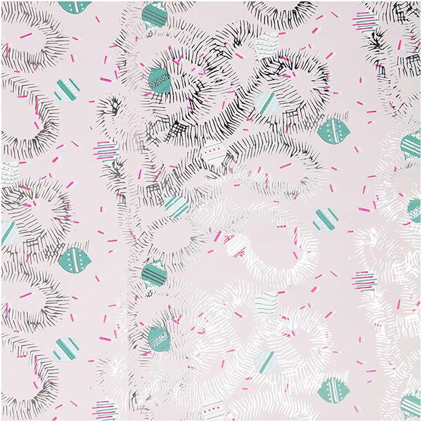 Geschenkpapier Baumschmuck [ 70 cm x 2 m ] | Rico Design – rosa,  image number 1