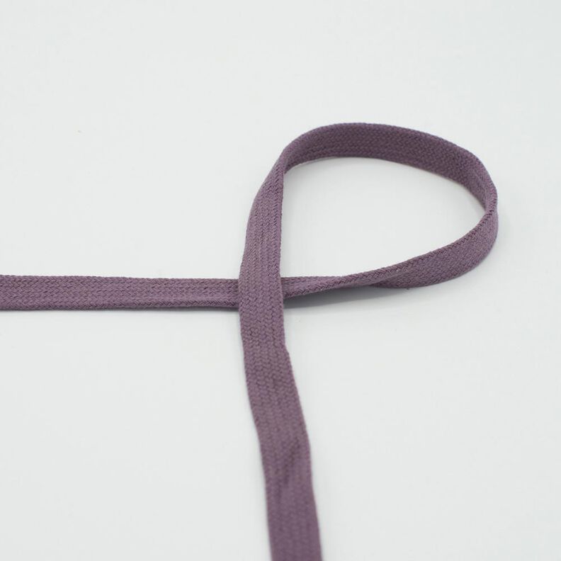 Flachkordel Hoodie Baumwolle [15 mm] – aubergine,  image number 1