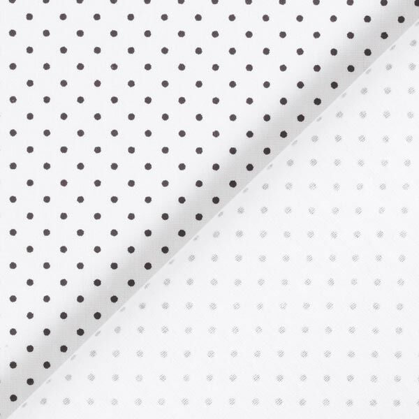 Baumwollpopeline kleine Punkte – weiss/schwarz | Reststück 100cm