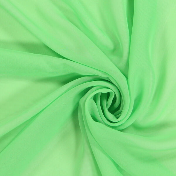 Chiffon – grasgrün | Reststück 100cm