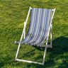 Outdoor Liegestuhlstoff Längsstreifen 44 cm – indigo/beige,  thumbnail number 4