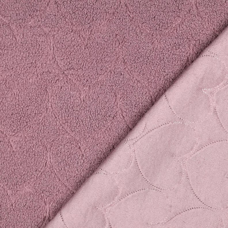 Kunstfell Herzmuster | Poppy Fabrics – dunkelaltrosa,  image number 4