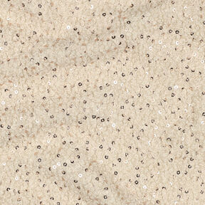 Strick-Bouclé Pailletten Uni | Poppy Fabrics – cashew, 