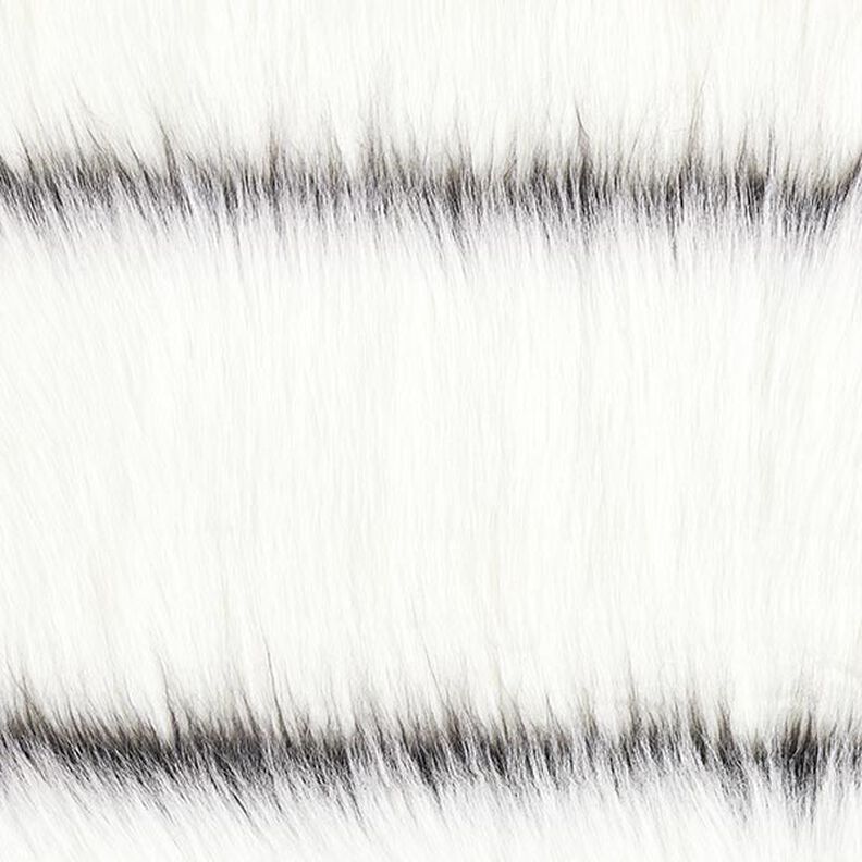 Kunstfell Querstreifen – wollweiss/schwarz,  image number 1