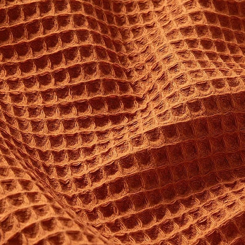 Waffelpiqué – terracotta,  image number 2
