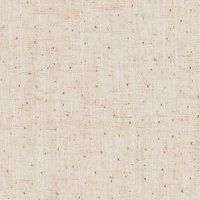 Viskose-Leinen-Mix Glitzerpunkte – mandel/gold metallic, 