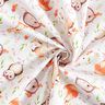 Baumwollstoff Perkal Waldtiere – weiss/hellbraun,  thumbnail number 3
