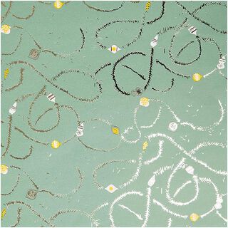 Geschenkpapier Baumschmuck [ 70 cm x 2 m ] | Rico Design – grün, 