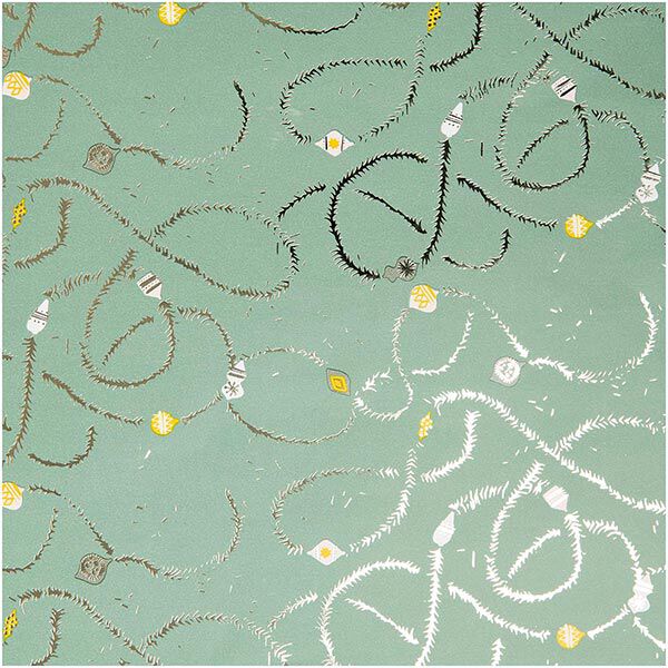 Geschenkpapier Baumschmuck [ 70 cm x 2 m ] | Rico Design – grün,  image number 1