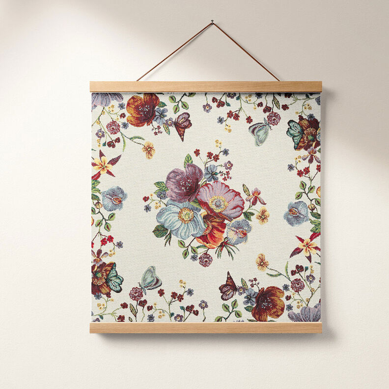 Dekostoff Gobelinstück Blumen – beige,  image number 6