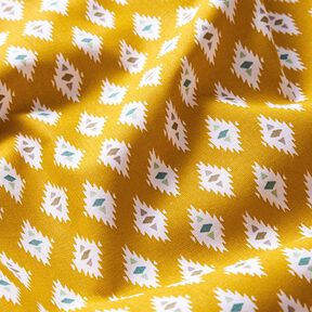 Baumwollstoff Cretonne abstrakte Rauten – senf, 
