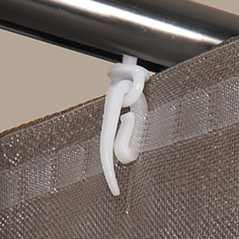 Gardinenhaken für Kräuselband [ 100 Stück ] – weiss,  image number 2
