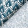 Baumwollstoff Cretonne abstrakte Blätter – ozeanblau/elfenbein,  thumbnail number 4
