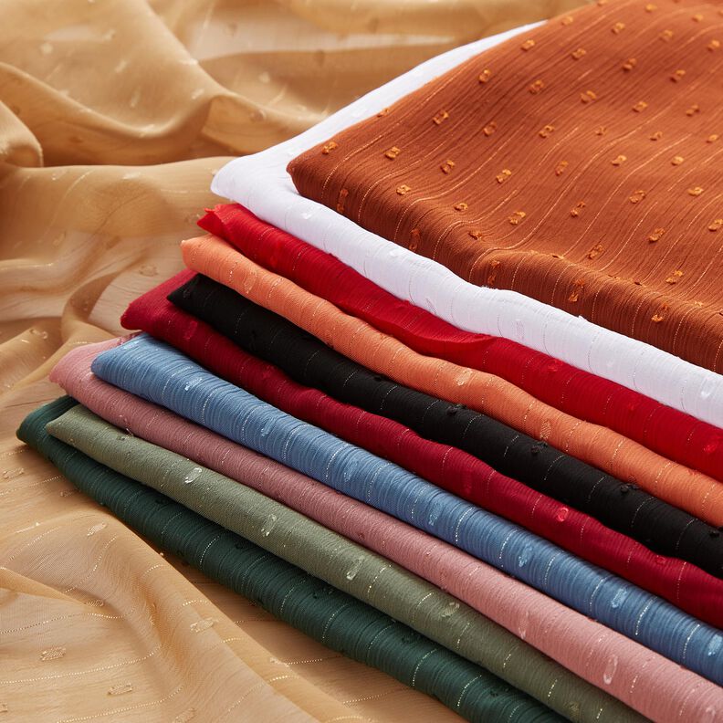 Chiffon Dobby Metallic Nadelstreifen – rot/silber metallic,  image number 6
