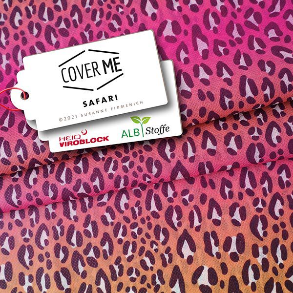 SHIELD CoverMe HEIQ Viroblock Safari – pink | Albstoffe | Reststück 50cm