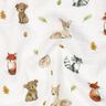 Musselin/ Doppel-Krinkel Gewebe Waldtiere Digitaldruck | Poppy Fabrics – weiss/terracotta,  thumbnail number 2