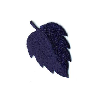 Applikation Blatt [ 3 x 4 cm ] – marineblau, 