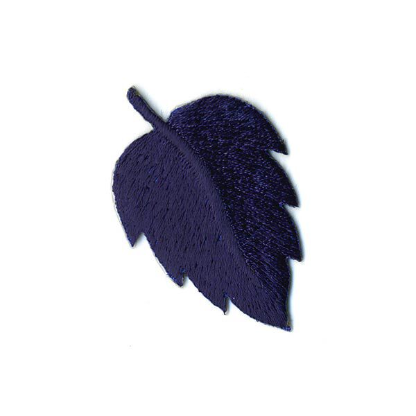 Applikation Blatt [ 3 x 4 cm ] – marineblau,  image number 1