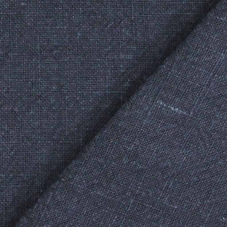 Leinenstoff Ramie-Mix stonewashed, schwere Qualität – nachtblau,  image number 3