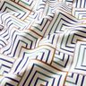 Dekostoff Halbpanama moderne Rauten – weiss/blau,  thumbnail number 2