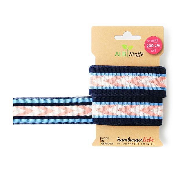 GOTS Bio Jacquardband STRIPE ME ICON [200 cm | 3,5 cm] | Albstoffe | Hamburger Liebe,  image number 1