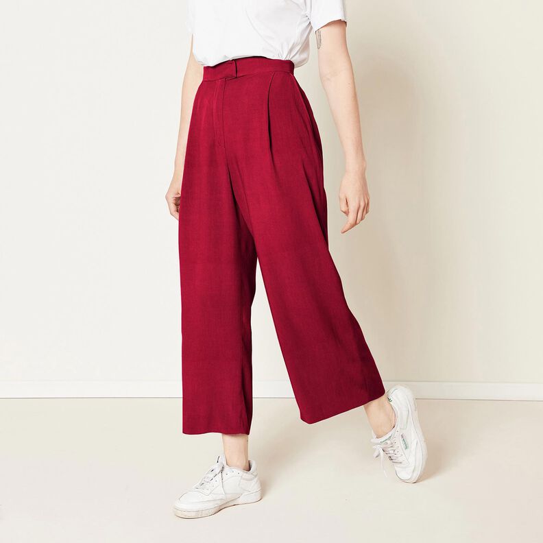 Viskose Stretch Uni &ndash; dunkelrot,  image number 9