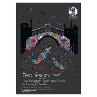 Tonzeichenpapier-Block Pastell A4 [130g/m²], 20 Blatt, 