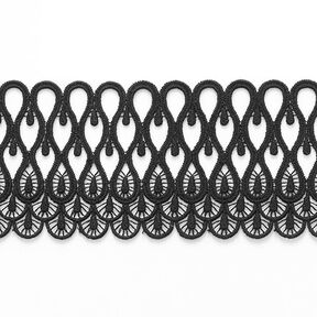 Spitzenband [ 65 mm ] – schwarz, 