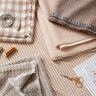 Wollstoff Glencheck – rosa/khaki,  thumbnail number 7