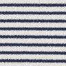 Strickbouclé Streifen und Glitzer – weiss/marineblau,  thumbnail number 1