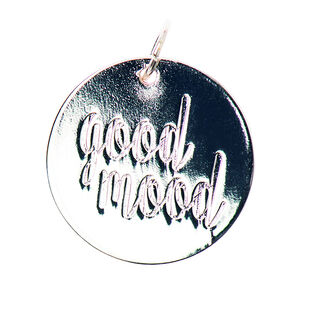 Anhänger Good Mood [Ø17 mm] | Rico Design – silber, 