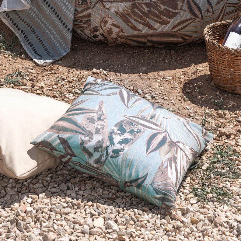 Outdoorstoff Canvas große Blätter – natur/terracotta,  image number 9