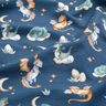 French Terry Sommersweat süße Drachen Digitaldruck – blaugrau,  thumbnail number 2