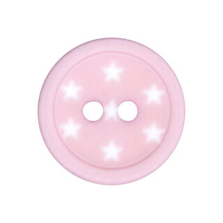 Kunststoffknopf Sterne – rosa, 
