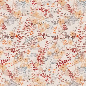 Baumwollpopeline feine Herbstzweige | Katia Fabrics – natur/karminrot, 