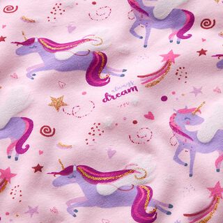 Alpenfleece Glitzer-Einhorn – rosé, 