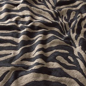Polsterstoff Jacquard Zebra – khaki/schwarz, 