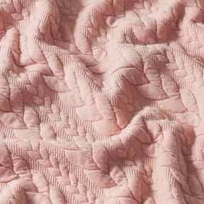 Jerseyjacquard Cloqué Zopfmuster – rosé, 