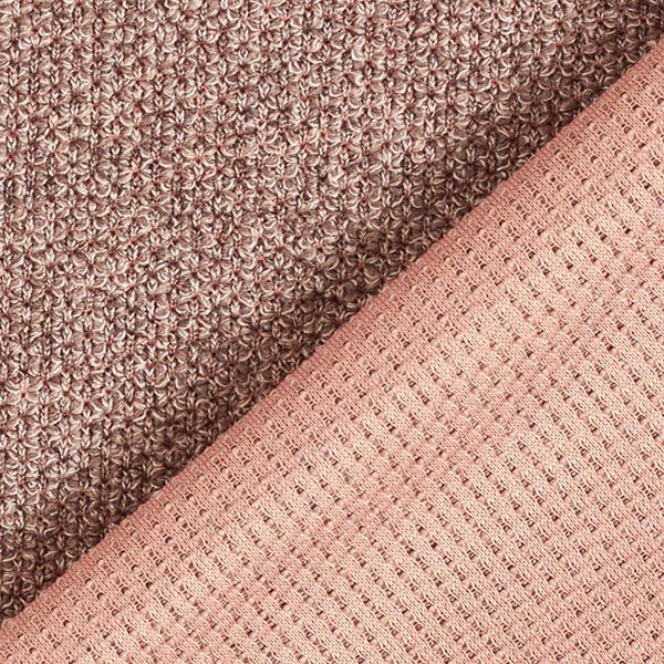 Strickbouclé Melange – dunkelaltrosa, image number 3