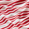 Viskosejersey unregelmäßige Glitzerstreifen – wollweiss/rot,  thumbnail number 2
