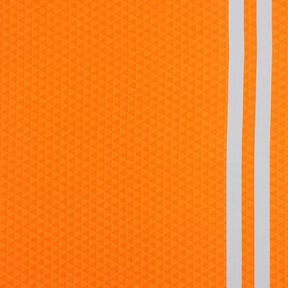 French Terry Sommersweat Bordürenstoff Einmal Bauarbeiter sein – hellorange/silbergrau, 
