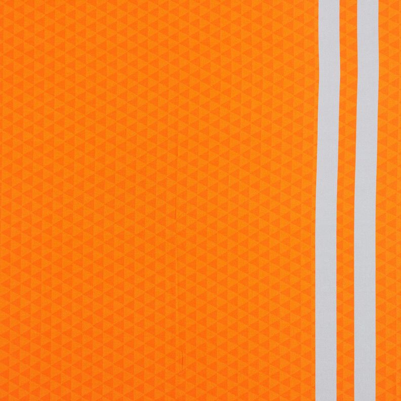 French Terry Sommersweat Bordürenstoff Einmal Bauarbeiter sein – hellorange/silbergrau,  image number 1