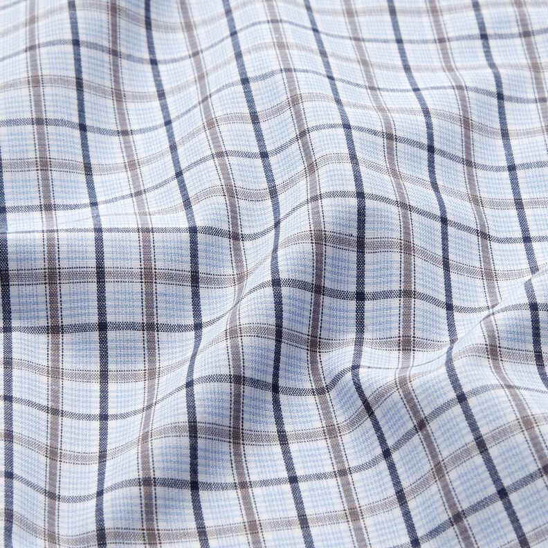 Hemdenstoff klassisches Karo – hellblau/marineblau,  image number 2