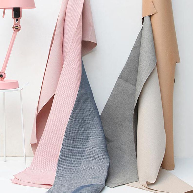 Dekostoff Jacquard Struktur Uni – blau,  image number 6