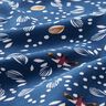 Baumwolljersey Schwalben über der Wiese – indigo,  thumbnail number 2