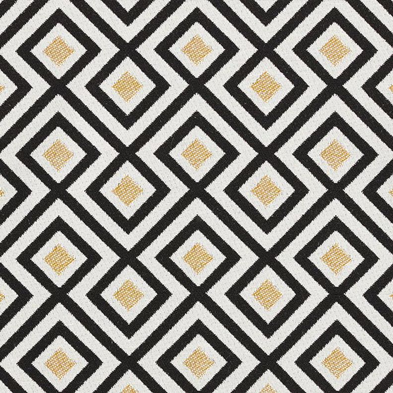 Dekostoff Jacquard Artdecorauten – wollweiss/gold, image number 1